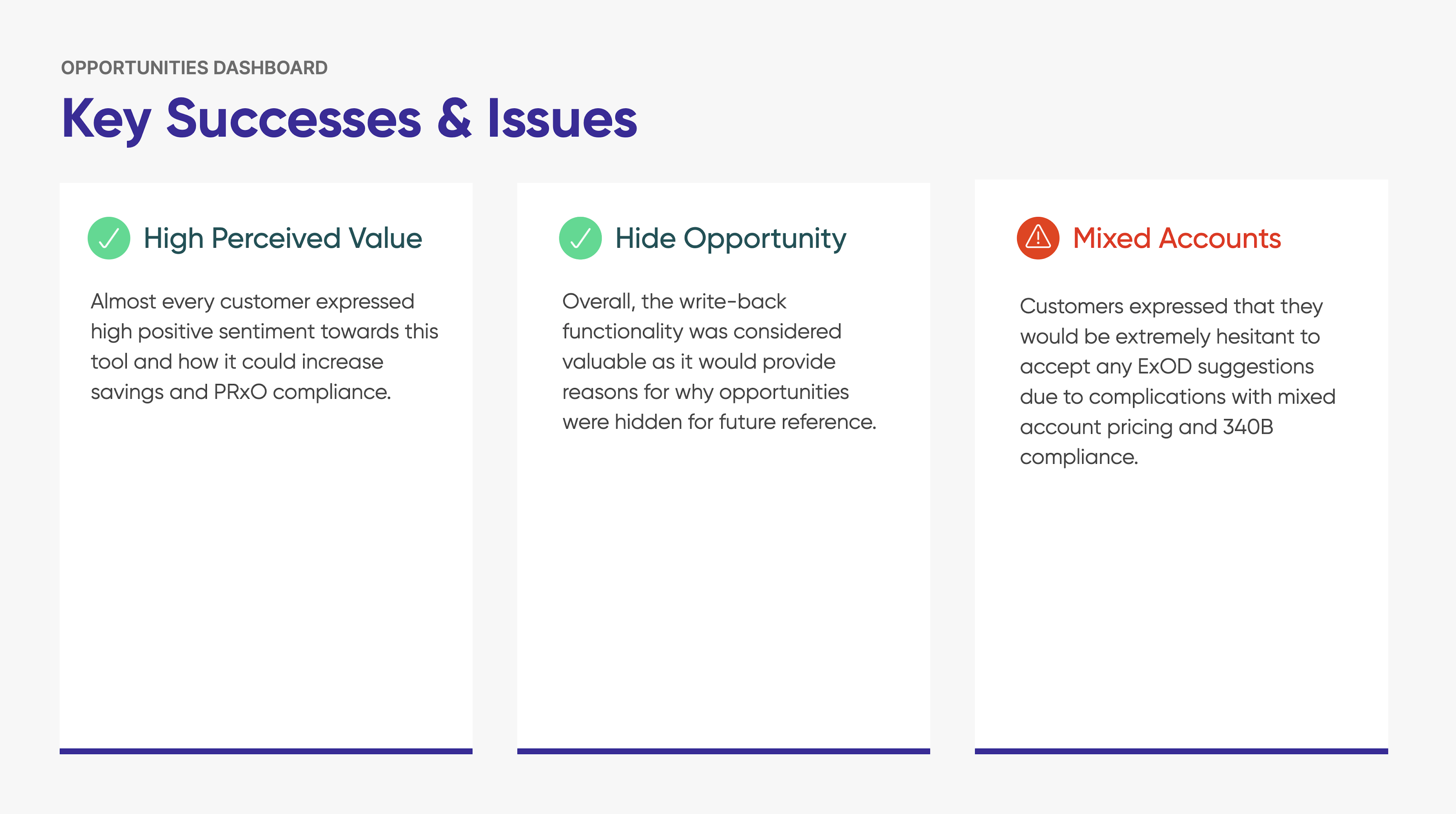 Slide from the C-suite presentation